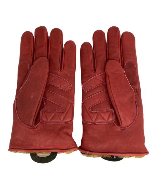 SCHOTT BROS.（ショット）SCHOTT BROS. (ショット) ワンスター レザーグローブ レッド サイズ:Lの古着・服飾アイテム