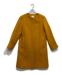 MACKINTOSH PHILOSOPHY（マッキントッシュ フィロソフィー）の古着「ノーカラーメルトンコート」｜イエロー