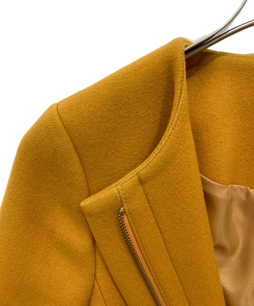 MACKINTOSH PHILOSOPHY（マッキントッシュ フィロソフィー）MACKINTOSH PHILOSOPHY (マッキントッシュ フィロソフィー) ノーカラーメルトンコート イエロー サイズ:36の古着・服飾アイテム