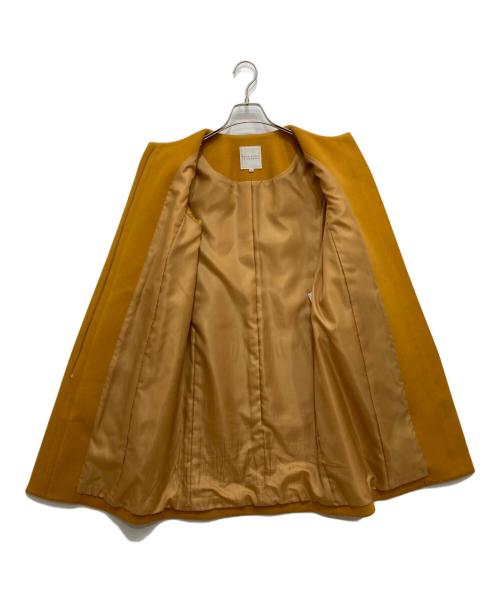 MACKINTOSH PHILOSOPHY（マッキントッシュ フィロソフィー）MACKINTOSH PHILOSOPHY (マッキントッシュ フィロソフィー) ノーカラーメルトンコート イエロー サイズ:36の古着・服飾アイテム