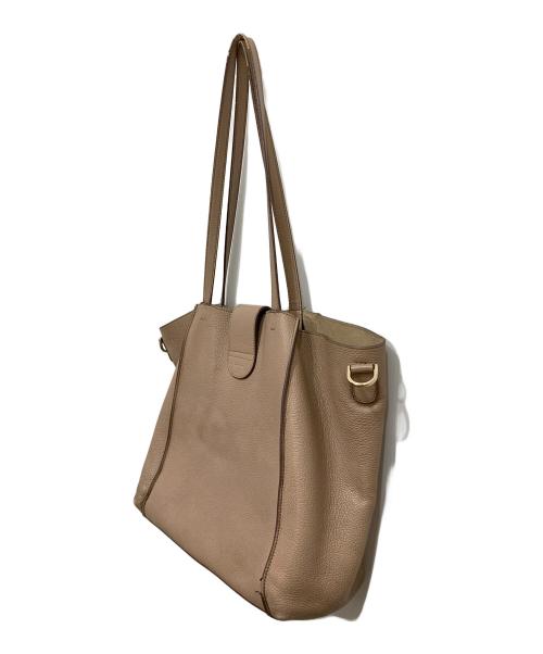 TOD'S（トッズ）TOD'S (トッズ) ダブルTリングトートバッグ ベージュの古着・服飾アイテム