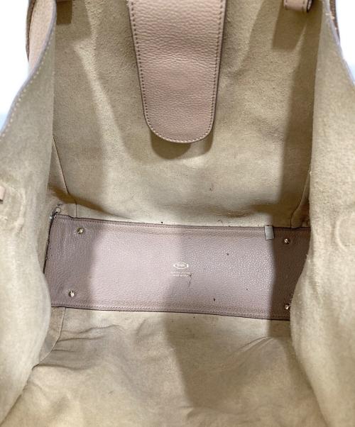 TOD'S（トッズ）TOD'S (トッズ) ダブルTリングトートバッグ ベージュの古着・服飾アイテム