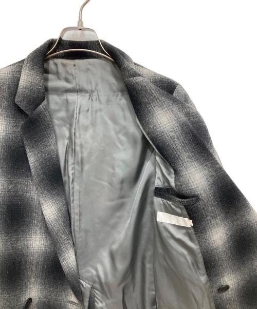 ETHOSENS（エトセンス）ETHOSENS (エトセンス) チェック切替コート ブラック サイズ:1の古着・服飾アイテム