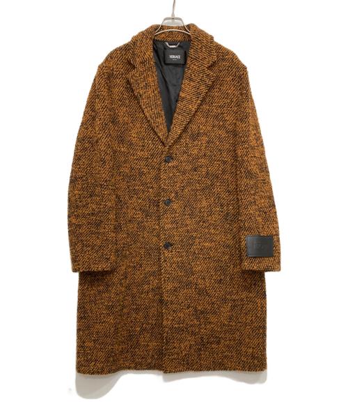 VERSACE（ヴェルサーチェ）VERSACE (ヴェルサーチェ) Tan Patch Coat ブラウン サイズ:52の古着・服飾アイテム