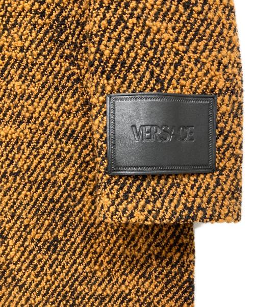 VERSACE（ヴェルサーチェ）VERSACE (ヴェルサーチェ) Tan Patch Coat ブラウン サイズ:52の古着・服飾アイテム