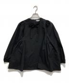 YORIヨリ）の古着「サイドギャザーブラウス」｜ブラック