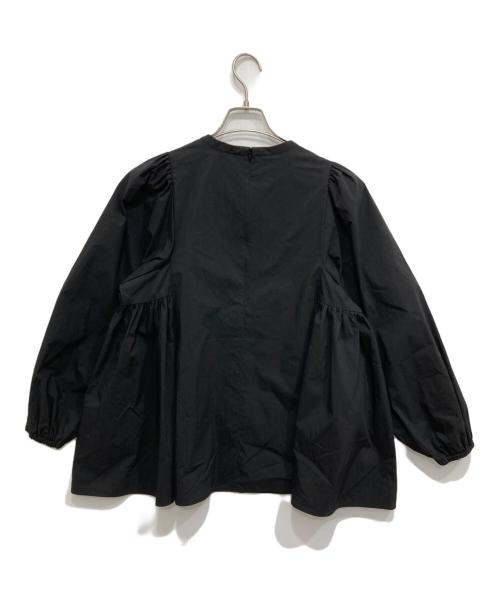 YORI（ヨリ）yori (ヨリ) サイドギャザーブラウス ブラック サイズ:38の古着・服飾アイテム