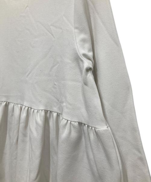 YORI（ヨリ）yori (ヨリ) ソフト裏起毛フリルブラウス ホワイト サイズ:38の古着・服飾アイテム