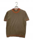 HERMESエルメス）の古着「半袖コットンニット」｜オリーブ