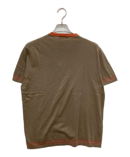 HERMES（エルメス）HERMES (エルメス) 半袖コットンニット オリーブ サイズ:Mの古着・服飾アイテム