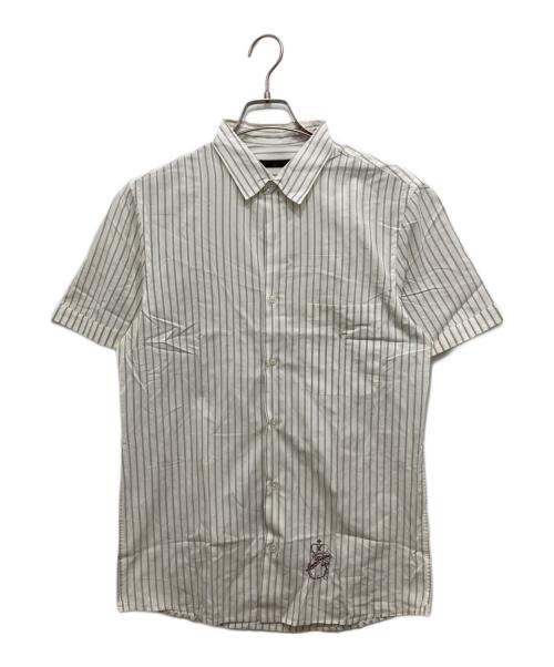 LOUIS VUITTON（ルイ ヴィトン）LOUIS VUITTON (ルイ ヴィトン) 半袖ストライプシャツ ホワイト×イエロー×ブラウン サイズ:Sの古着・服飾アイテム
