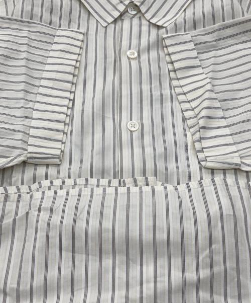 LOUIS VUITTON（ルイ ヴィトン）LOUIS VUITTON (ルイ ヴィトン) 半袖ストライプシャツ ホワイト×イエロー×ブラウン サイズ:Sの古着・服飾アイテム