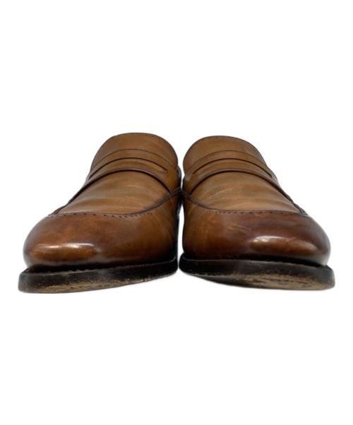 ERMENEGILDO ZEGNA（エルメネジルド・ゼニア）Ermenegildo Zegna (エルメネジルド・ゼニア) コインローファー ブラウン サイズ:SIZE6　1/2の古着・服飾アイテム