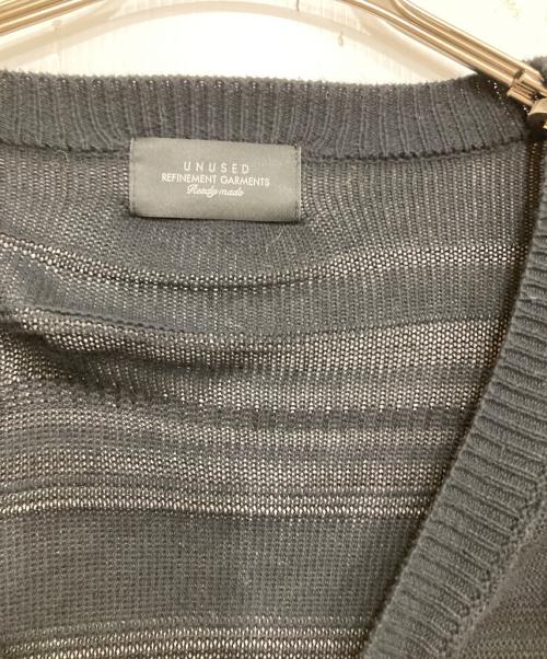 UNUSED（アンユーズド）UNUSED (アンユーズド) 7G cardigan ブラック サイズ:2の古着・服飾アイテム