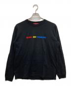 BOKU HA TANOSIIボクハタノシイ）の古着「ロゴ刺繍カットソー」｜ブラック