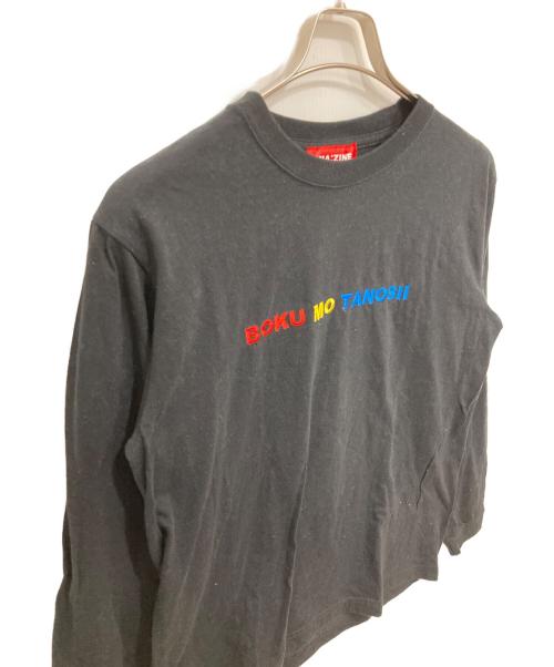 BOKU HA TANOSII（ボクハタノシイ）BOKU HA TANOSII (ボクハタノシイ) ロゴ刺繍カットソー ブラック サイズ:2の古着・服飾アイテム