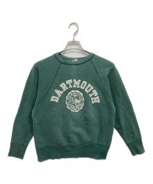 Champion（チャンピオン）の古着「ヴィンテージプリントラグランスウェット」｜グリーン