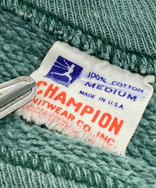 Champion（チャンピオン）Champion (チャンピオン) ヴィンテージプリントラグランスウェット グリーン サイズ:Mの古着・服飾アイテム