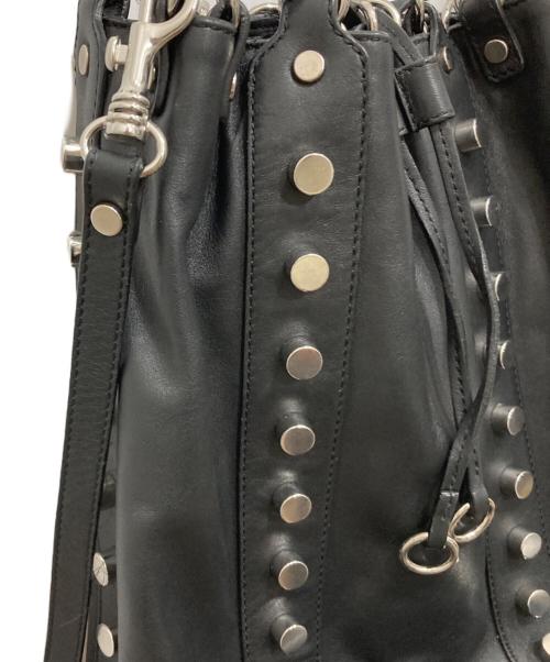 DIESEL Black Gold（ディーゼル ブラック ゴールド）DIESEL Black Gold (ディーゼル ブラック ゴールド) スタッズ付きショルダーバッグ ブラックの古着・服飾アイテム