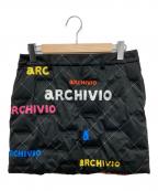 archivioアルチビオ）の古着「カラフルロゴ中綿スカート」｜ブラック