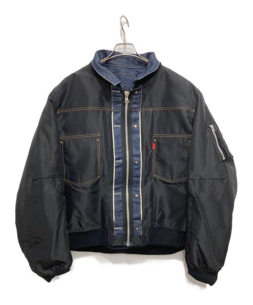 LEVI'S（リーバイス）LEVI'S (リーバイス) sacai (サカイ) Men's Denim x Nylon Twill Reversible Blouson インディゴ サイズ:3 未使用品の古着・服飾アイテム