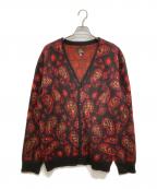 Needlesニードルズ）の古着「ペイズリーモヘアカーディガン」｜レッド