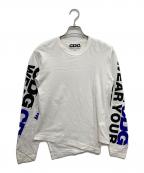 CDGシーディージー）の古着「袖ロゴプリントカットソー」｜ホワイト