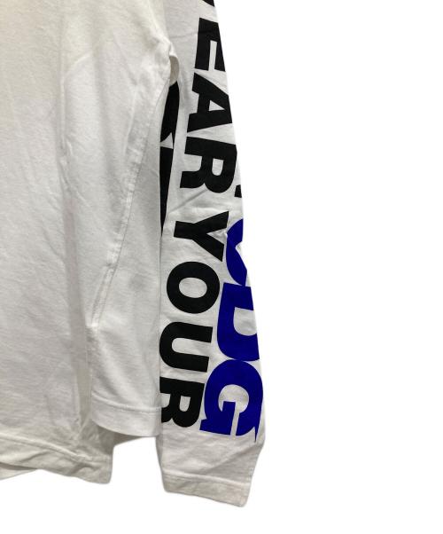 CDG（シーディージー）CDG (シーディージー) 袖ロゴプリントカットソー ホワイト サイズ:Mの古着・服飾アイテム