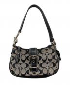 COACHコーチ）の古着「ハンドポーチ」｜グレー×ブラック