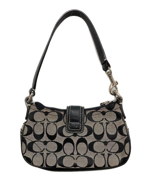 COACH（コーチ）COACH (コーチ) ハンドポーチ グレー×ブラックの古着・服飾アイテム