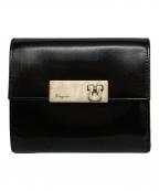 Salvatore Ferragamoサルヴァトーレ フェラガモ）の古着「3つ折り財布」｜ブラック