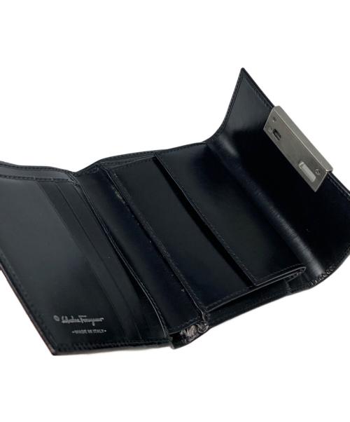 Salvatore Ferragamo（サルヴァトーレ フェラガモ）Salvatore Ferragamo (サルヴァトーレ フェラガモ) 3つ折り財布 ブラックの古着・服飾アイテム