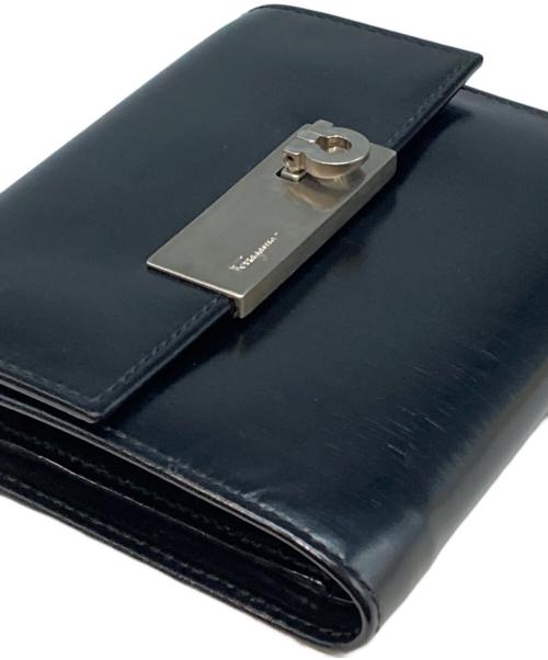 Salvatore Ferragamo（サルヴァトーレ フェラガモ）Salvatore Ferragamo (サルヴァトーレ フェラガモ) 3つ折り財布 ブラックの古着・服飾アイテム