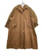 UNGRIDアングリッド）の古着「コーデュロイコンビステンカラーコート」｜ブラウン