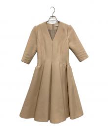 CELFORD（セルフォード）の古着「ボンディングフレアワンピース」｜ベージュ