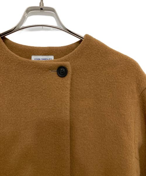 JOHN SMEDLEY（ジョンスメドレー）JOHN SMEDLEY (ジョンスメドレー) ノーカーラーコート ブラウン サイズ:1の古着・服飾アイテム