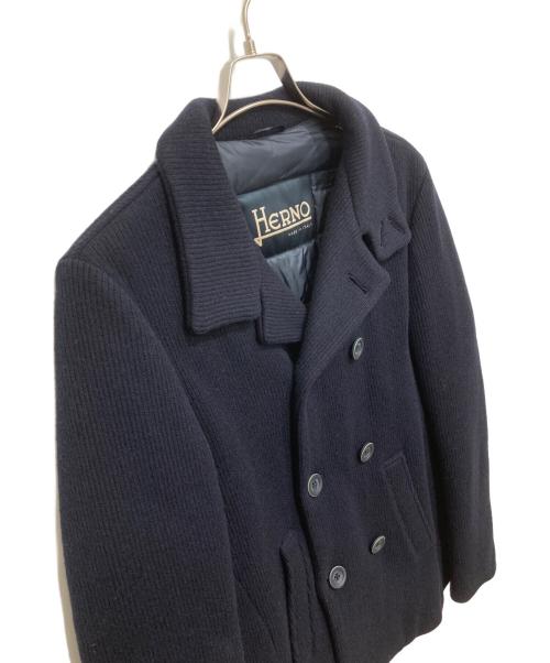 HERNO（ヘルノ）HERNO (ヘルノ) Ｐコートニットダウンジャケット ネイビー サイズ:48の古着・服飾アイテム
