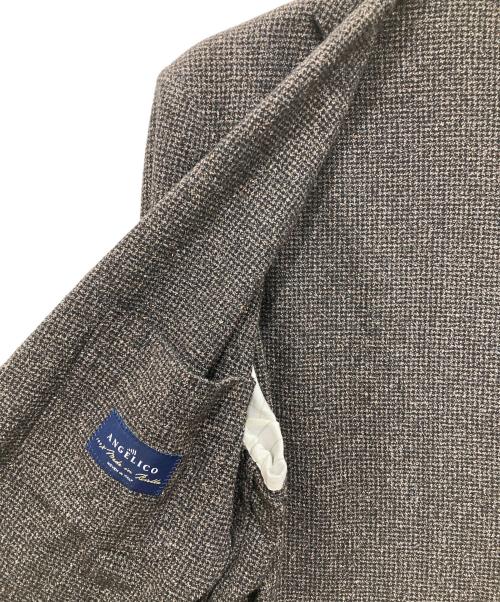 TOMORROW LAND PILGRIM（トゥモローランド ピルグリム）TOMORROW LAND PILGRIM (トゥモローランド ピルグリム) リングツイード シングル2Bテーラードジャケット ブラウン サイズ:50の古着・服飾アイテム