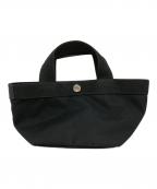 Herve Chapelierエルベシャプリエ）の古着「舟形ミニハンドバッグ」｜ブラック