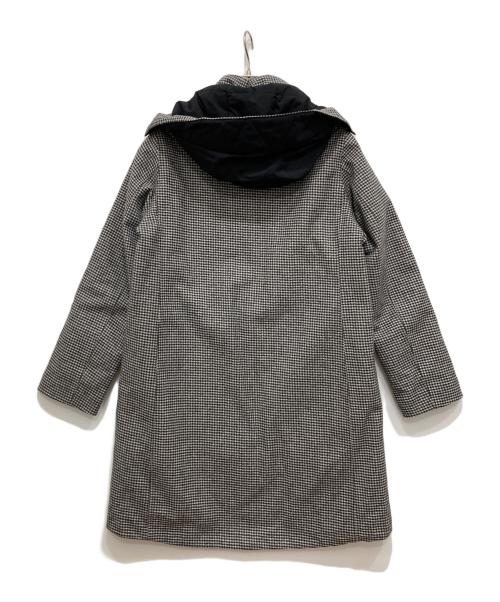 HERNO（ヘルノ）HERNO (ヘルノ) ラミナー ハウンドトゥースインナーダウンフーデットロングコート グレー サイズ:44の古着・服飾アイテム