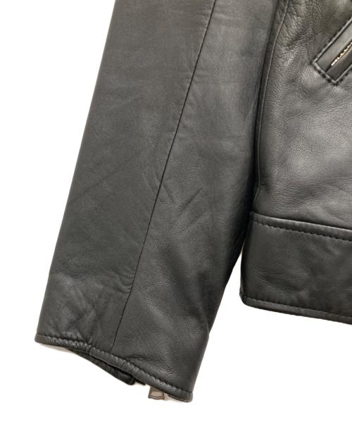 Lui's（ルイス）Lui's (ルイス) ダブルライダースフェイクレザージャケット ブラック サイズ:Sの古着・服飾アイテム