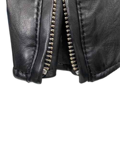 Lui's（ルイス）Lui's (ルイス) ダブルライダースフェイクレザージャケット ブラック サイズ:Sの古着・服飾アイテム