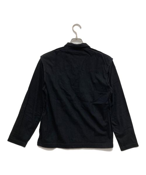 COMME des GARCONS HOMME（コムデギャルソン オム）COMME des GARCONS HOMME (コムデギャルソン オム) デザインドット柄長袖ポロシャツ ブラック サイズ:SSの古着・服飾アイテム