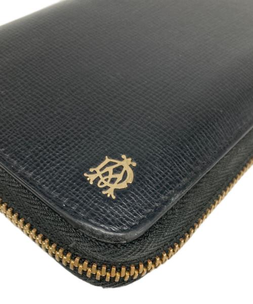 dunhill（ダンヒル）dunhill (ダンヒル) ラウンドファスナー長財布 ブラックの古着・服飾アイテム