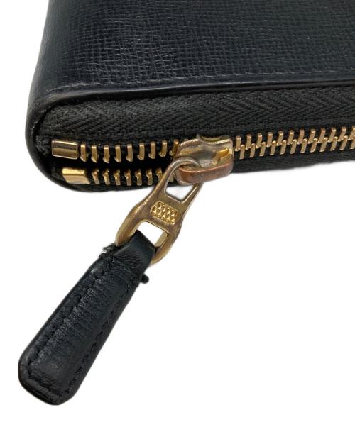 dunhill（ダンヒル）dunhill (ダンヒル) ラウンドファスナー長財布 ブラックの古着・服飾アイテム