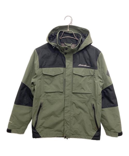 Eddie Bauer（エディーバウアー）Eddie Bauer (エディーバウアー) マウンテンパーカー カーキ×ブラック サイズ:Sの古着・服飾アイテム