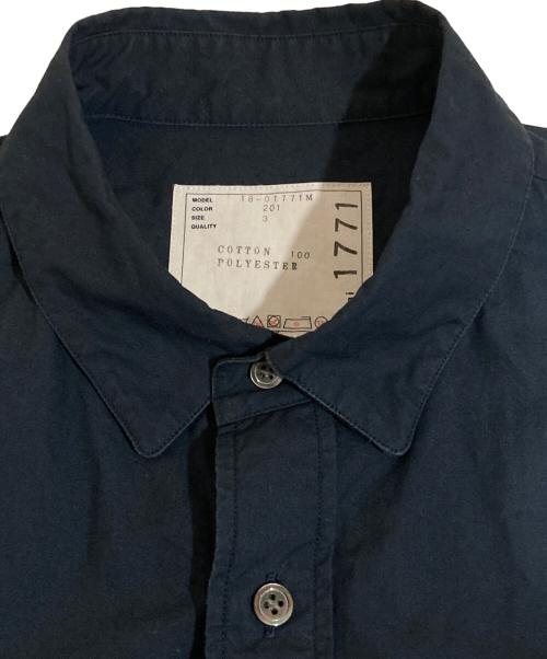 sacai（サカイ）sacai (サカイ) ドローストリングシャツ ネイビー サイズ:3の古着・服飾アイテム