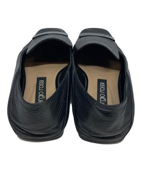 sergio rossi（セルジオロッシ）sergio rossi (セルジオロッシ) SR1 Slipper メタルプレートフラットシューズ ブラック サイズ:38の古着・服飾アイテム