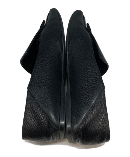 sergio rossi（セルジオロッシ）sergio rossi (セルジオロッシ) SR1 Slipper メタルプレートフラットシューズ ブラック サイズ:38の古着・服飾アイテム