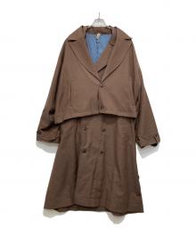 kooi（コーイ）の古着「3WAY レイヤードトレンチコート」｜ブラウン